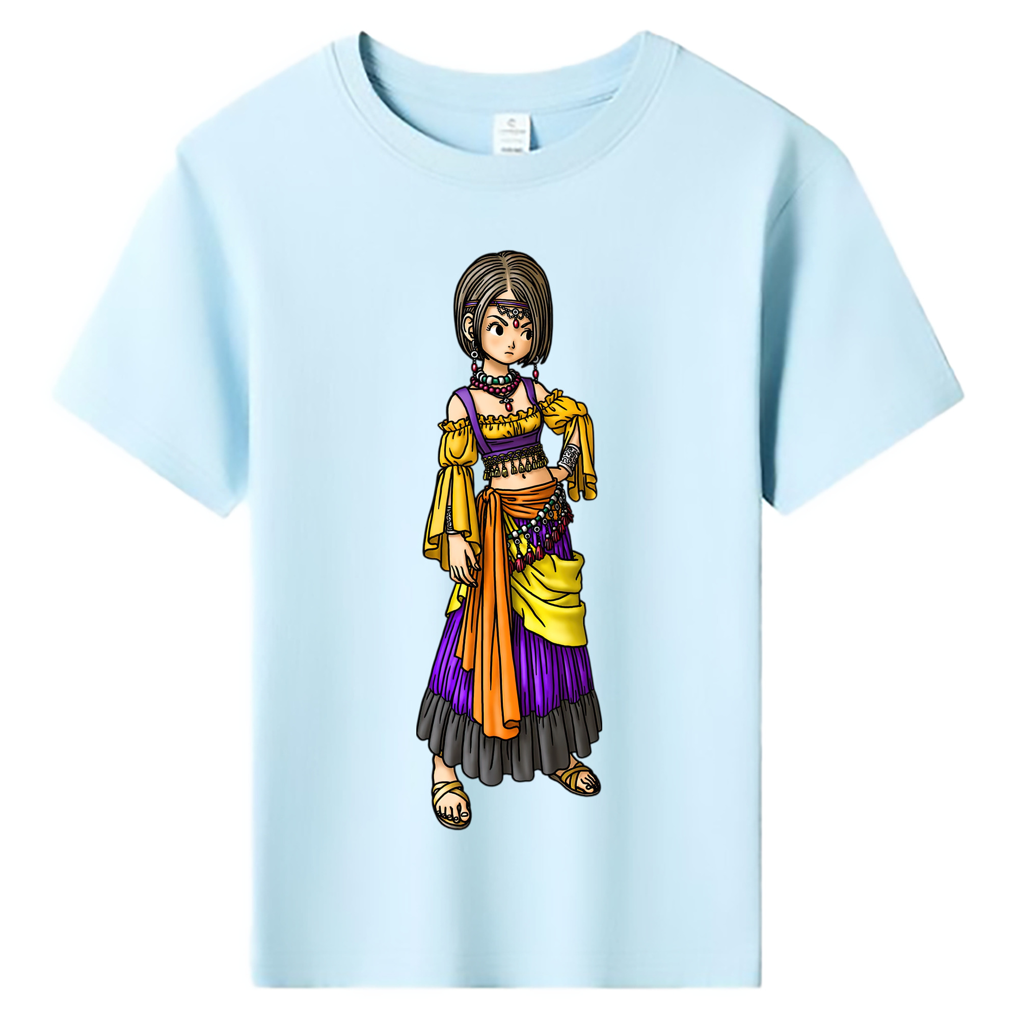 （画像用） ドラゴンクエスト Doragon Kuesuto Dragon Quest 綿100％キッズTシャツ（フロントプリント）